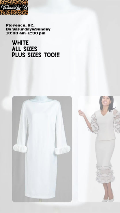 A little Bling, Lots of Style,Sass & Stones White Shift Dress